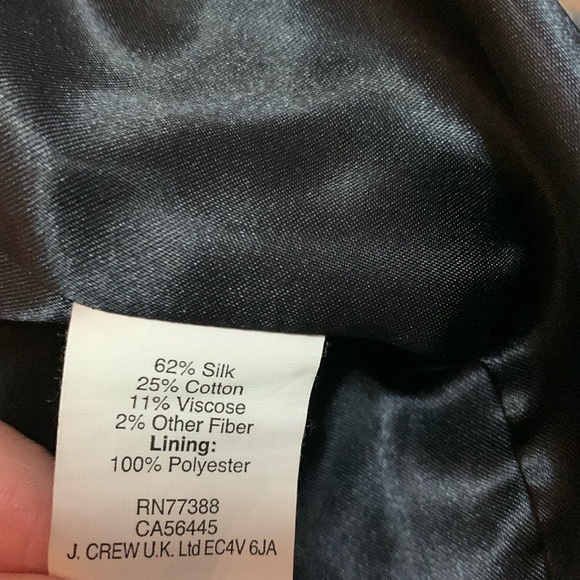 J Crew Women's Navy Blue Woven Silk Blend Jacket - Picture 2 of 6